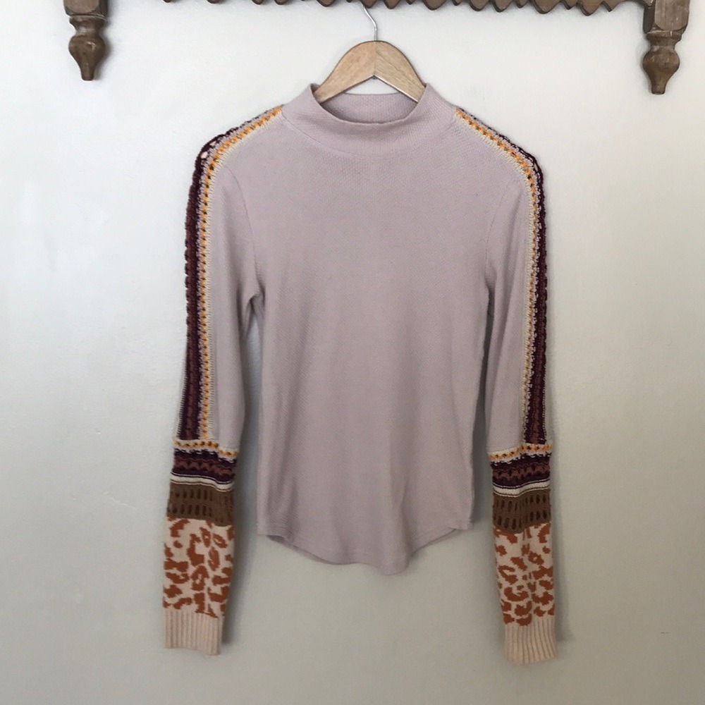 Free People Women's Medium Long Sleeve Top Bohemian Hippie